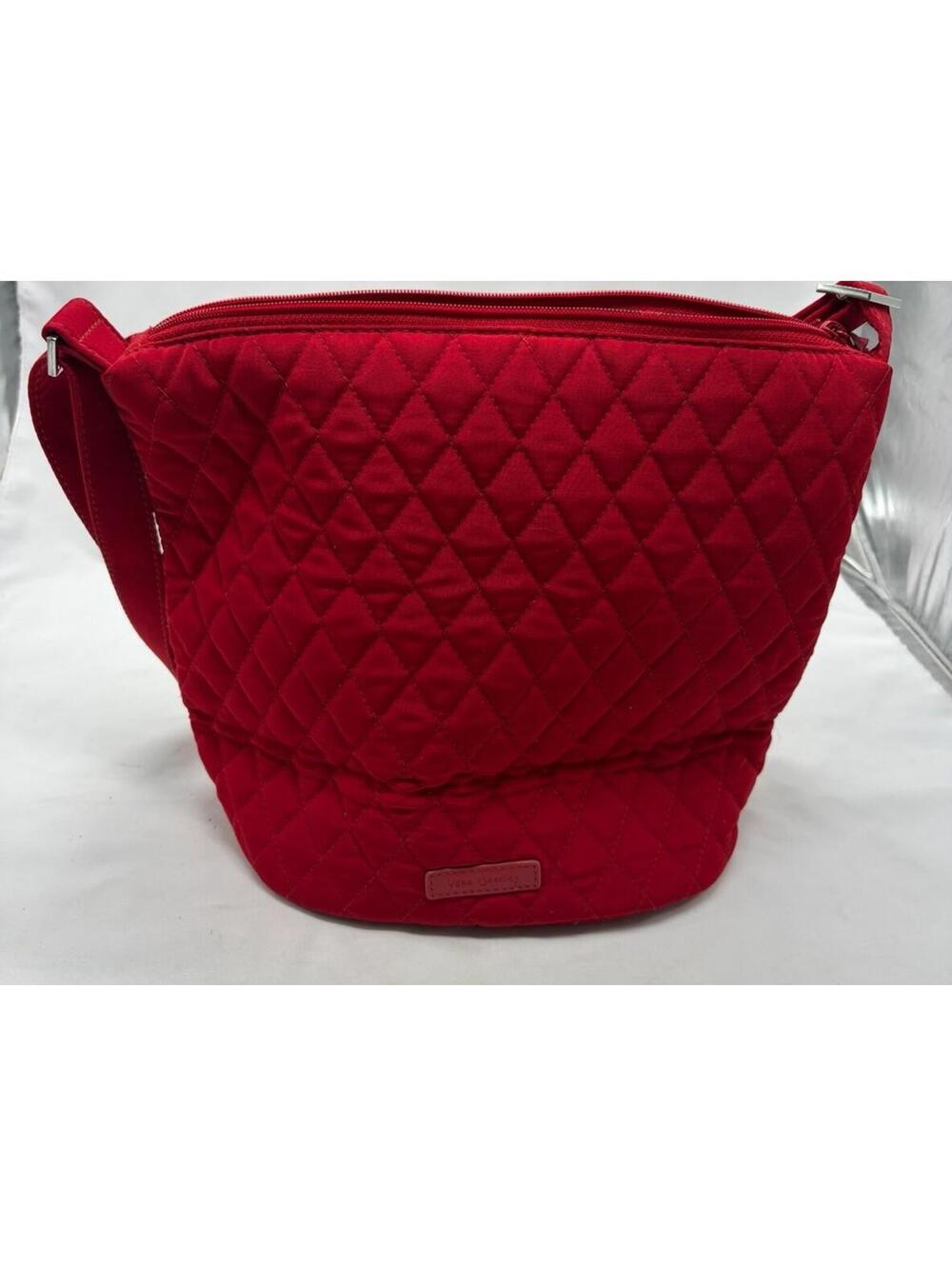 Vera Bradley Medium Hobo Shoulder/Crossbody Red Quilted Travel